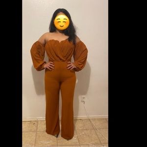 Spice It Up Jumpsuit - Brown